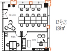金美国际 金牛区 128.00㎡ 精装 乙级 无加时费,多面采光