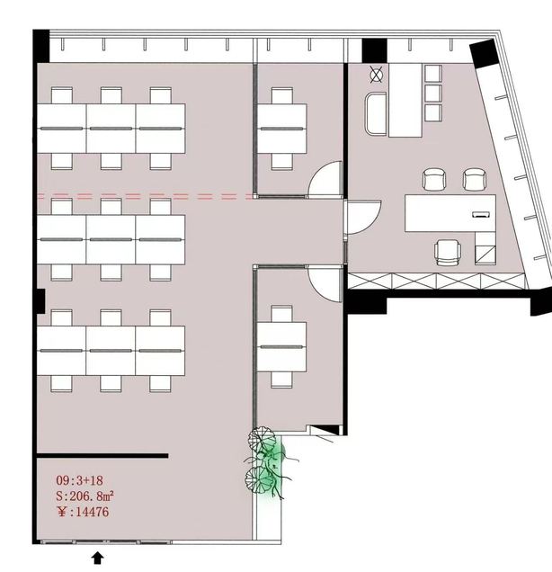 孵化园 高新南区 206.80㎡ 精装 乙级 无加时费 含物业